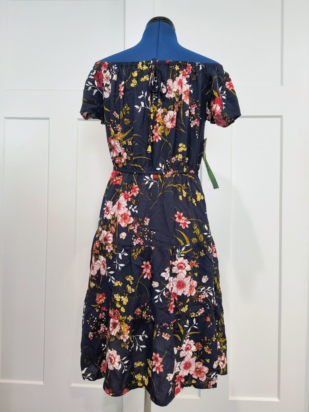 NWT Indigo Rose Navy Floral Off-Shoulder Summer Dress